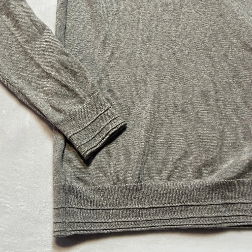 Tory Burch grey merino wool boyfriend full cardigan